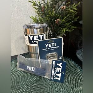 YETI 30oz Rambler Tumbler, Hopper bottle opener and Sunglasses strap